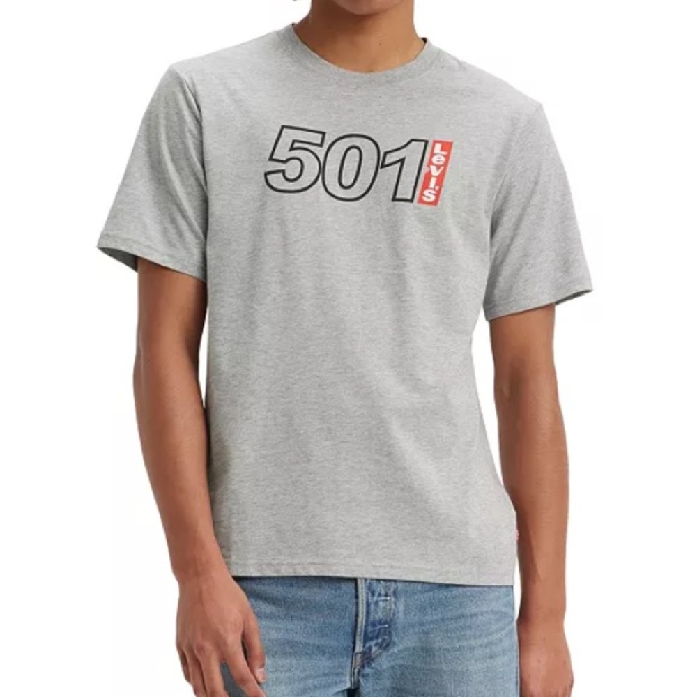 Men's Relaxed-Fit Short-Sleeve 501 Logo T-Shirt